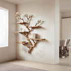Natural tree bookshelf driftwood branch shelf art solid wood bookshelf floating shelf wall mount bookshelf decor
