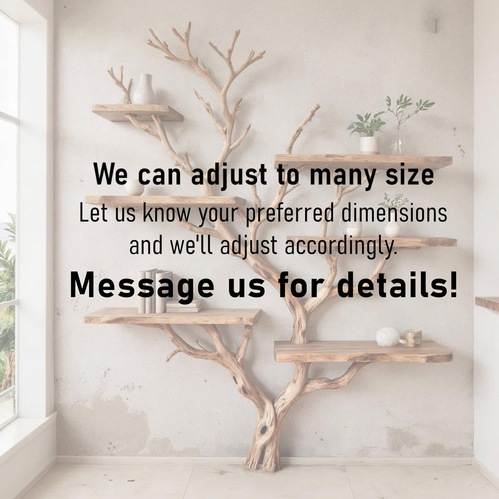 Tree branch bookshelves on wall natural wood bookcase floor bookshelf driftwood wall art unique handcrafted