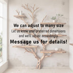 Tree branch bookshelves on wall natural wood bookcase floor bookshelf driftwood wall art unique handcrafted