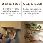 Corner tree bookshelf driftwood tree branch floating shelf wall mount tree bookcase drift wood decor live edge shelf furniture