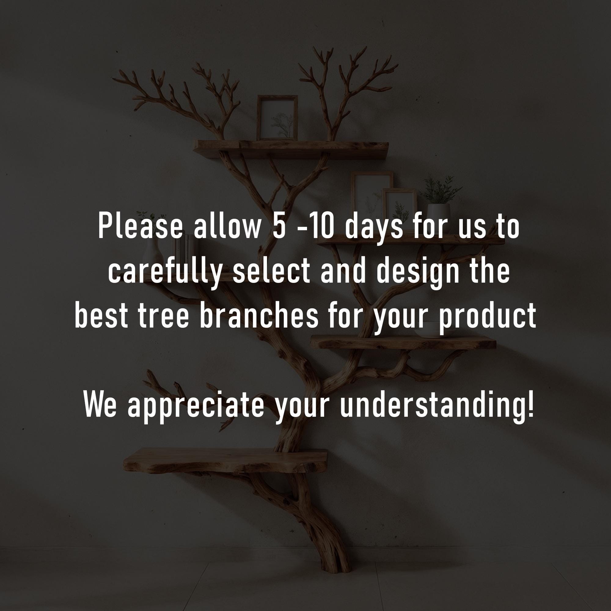 Driftwood branch shelf tree bookshelf wall mounted bookshelves art solid wood bookcase home decor for entryway space