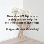 Corner floating console table tree branch driftwood entryway table solid wood plant stand rustic handmade furniture