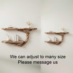 Driftwood shelf solidwood bookshelf art decor tree book shelves wall mount handmade furniture