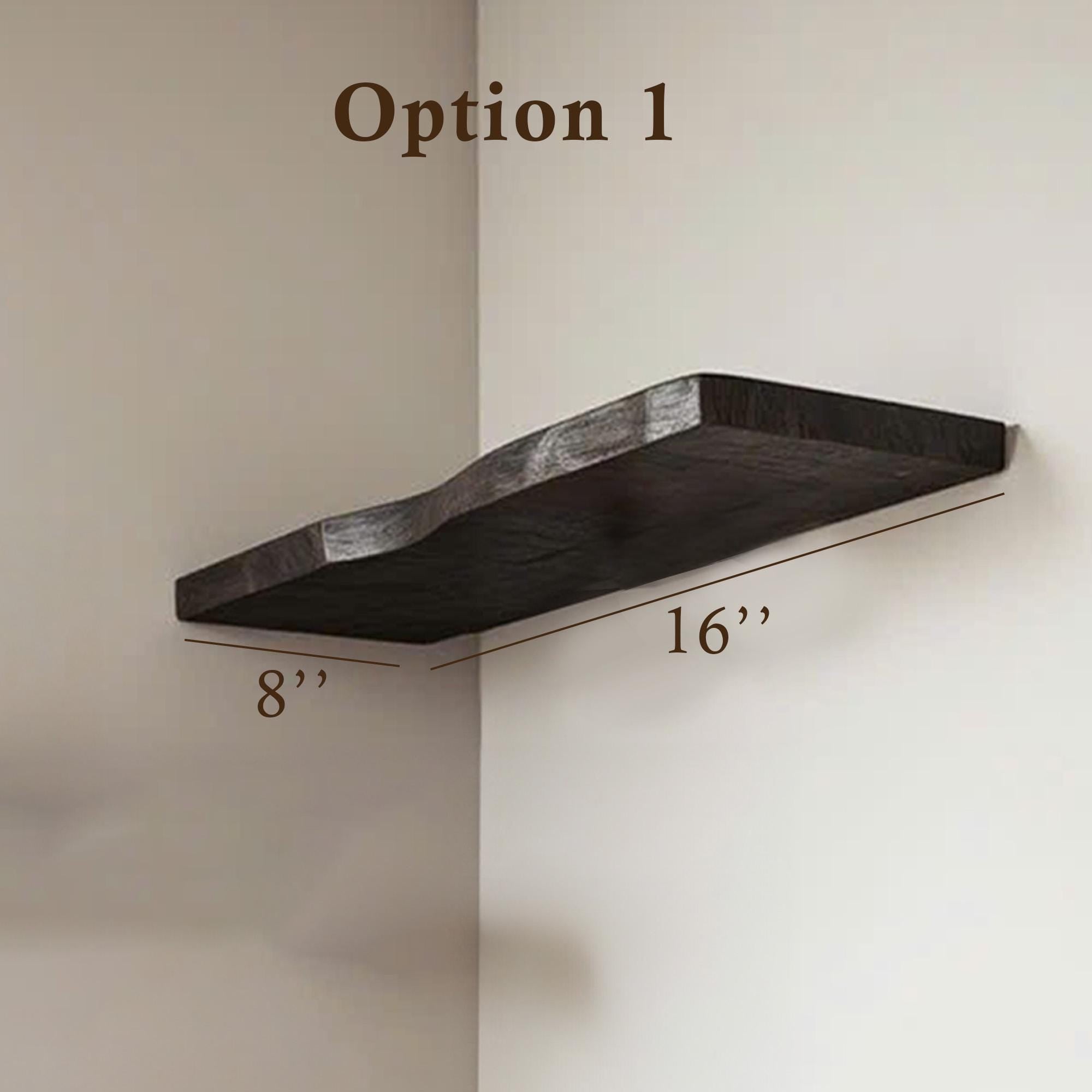 Tree branch bookshelf floating corner black wall shelf driftwood shelves gift for the home