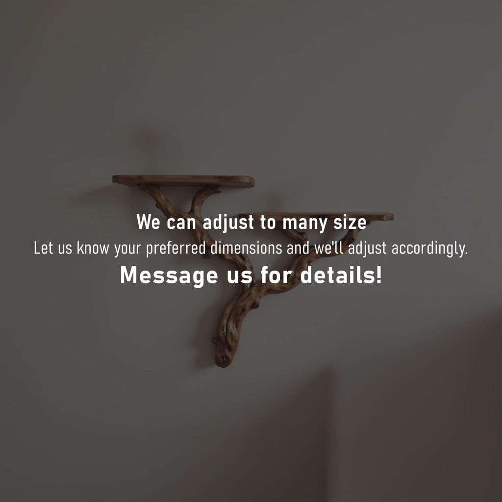 Natural driftwood shelf solidwood bookshelf art decor tree book shelves wall mount handmade furniture