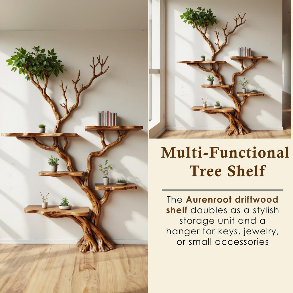 Tree branch shelves driftwood bookshelf solid wood bookcasewall mount floating shelf art decor for home