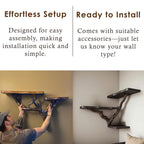 Tree branch bookshelf floating corner black wall shelf driftwood shelves gift for the home