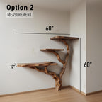 Driftwood console table tree branch shelf handmade rustic solid wood desk unique floating shelf entryway