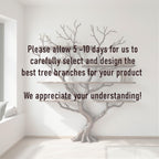 Driftwood Tree Branch Bookshelf: Rustic Wood Carving Wall Art