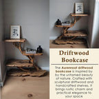 Driftwood nightstand bedside bookshelf tree branch bookcase free standing mini stand shelving rustic home decoration