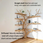 Corner Driftwood Bookshelf: Floating Shelves, Wall Mount Decor