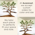 Floating corner tree branch bookshelf live edge wall mount corner driftwood bookcase solid wood shelving furniture centerpiece