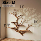 Tree bookshelf driftwood branch live edge floating shelves on wall decor