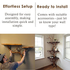 Corner floating bookshelf driftwood branch tree shelf solid wood bookcase live edge shelving wall mount driftwood rustic furniture