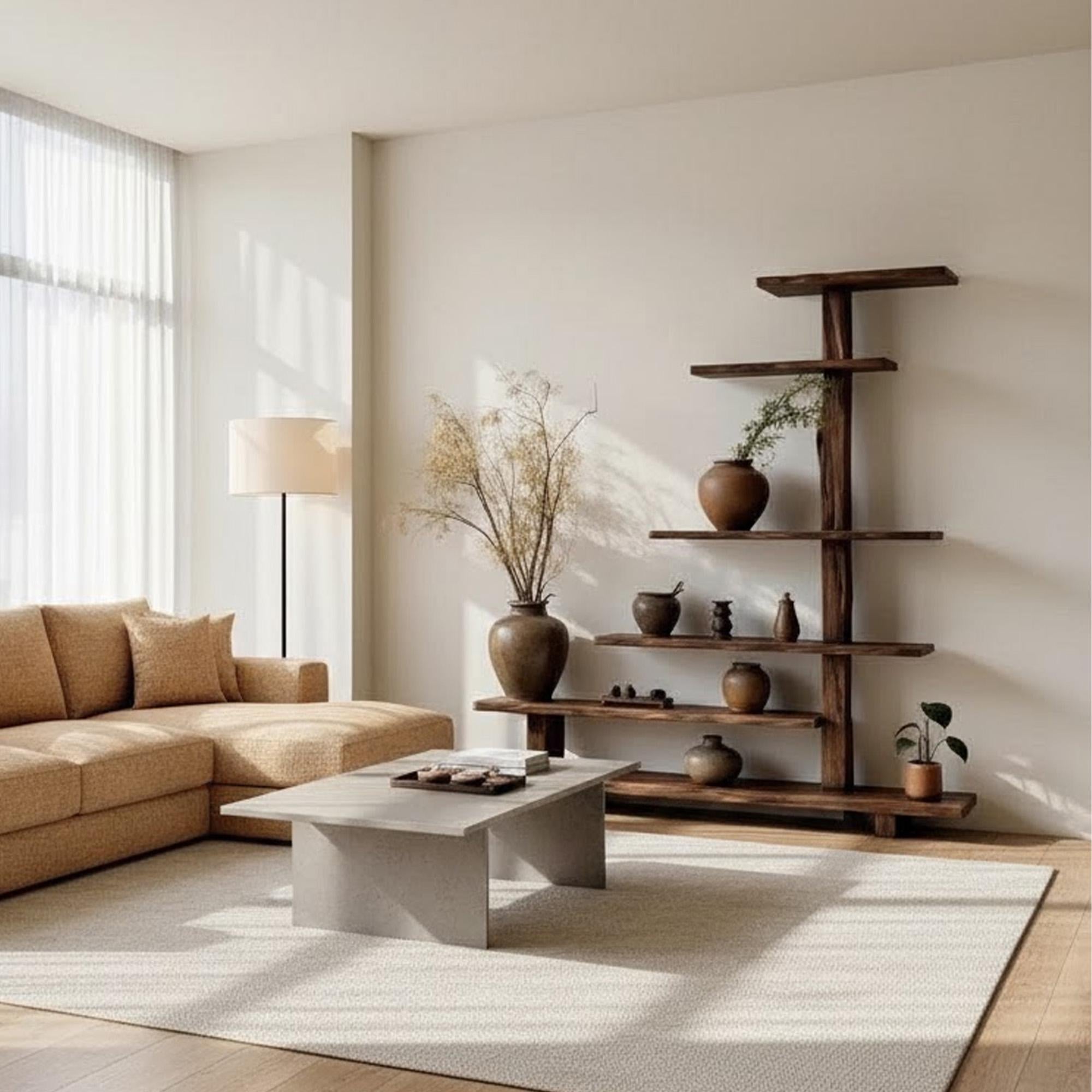 Natural wood bookcase driftwood shelf standing bookshelf live edge shelves wall mounted decor for living room