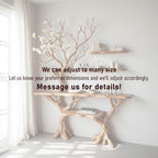 Tree branch console table driftwood side table solid wood entry table tree bookshelf display stand bookcase